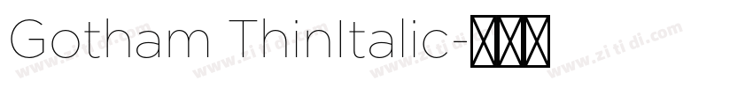 Gotham ThinItalic字体转换